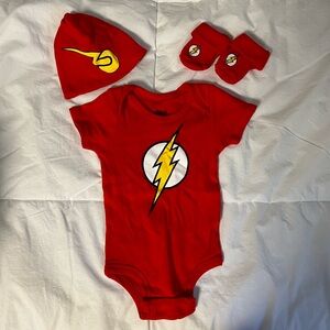 NWOT The Flash Baby Onesie with Accessories